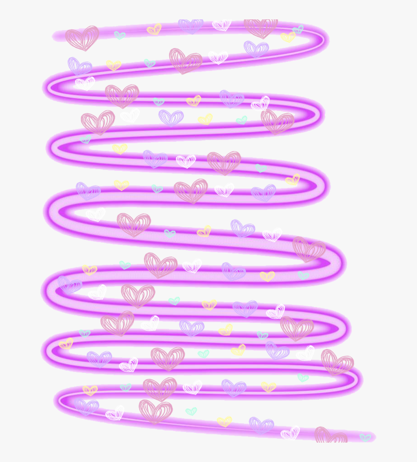 #purple #swirl #hearts #neon - Neon Swirl, HD Png Download