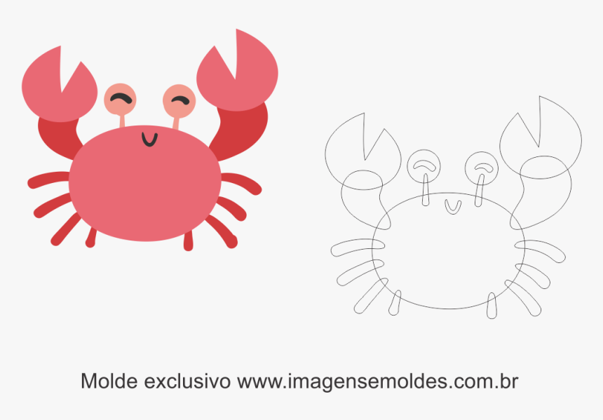 Molde Fundo Do Mar - Crab Clipart Png, Transparent Png