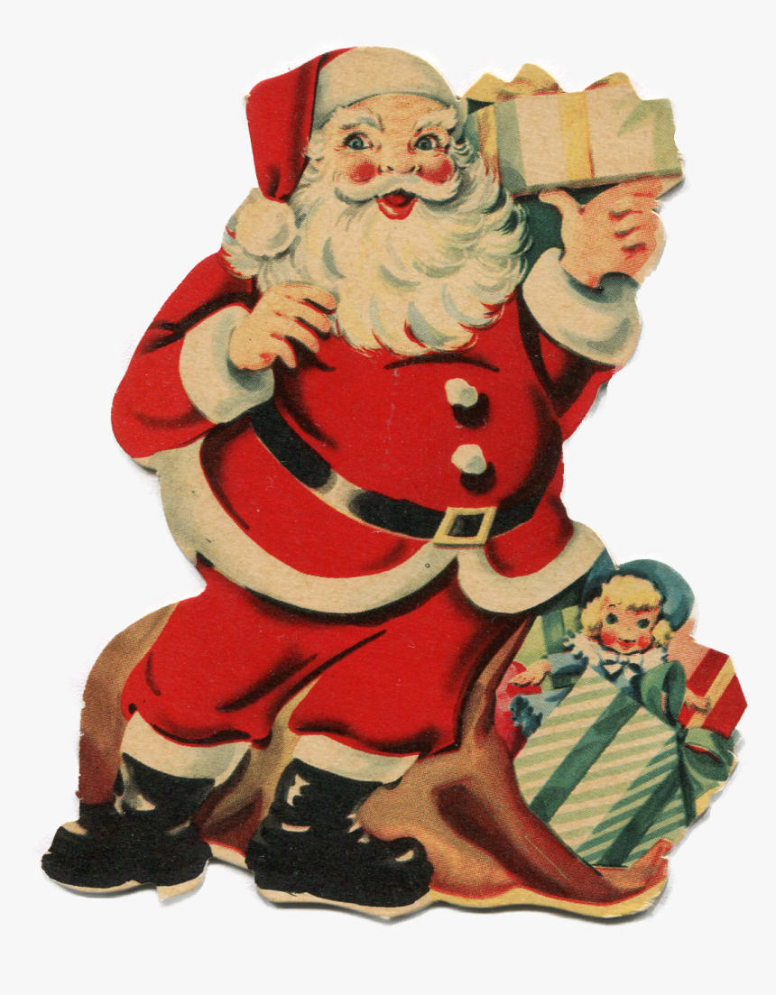 Vintage Father Christmas Png , Png Download - Transparent Vintage Christmas Png, Png Download