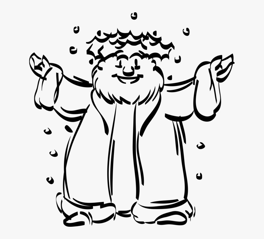 Vector Illustration Of Father Christmas, Santa Claus, - Cartoon, HD Png Download