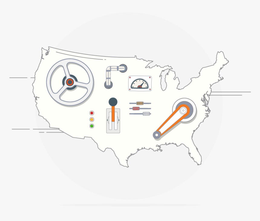 Red States With Blue Cities, HD Png Download