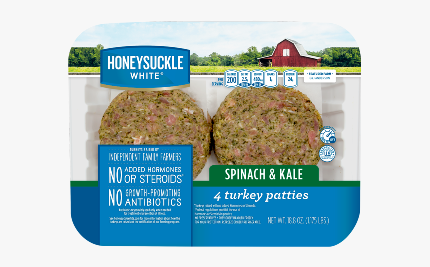 Turkey Burger With Spinach And Kale, HD Png Download