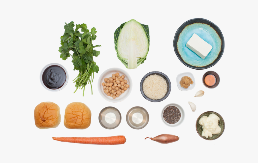 Homemade Veggie Burgers With Miso Cabbage & Carrot - Cosmetics, HD Png Download