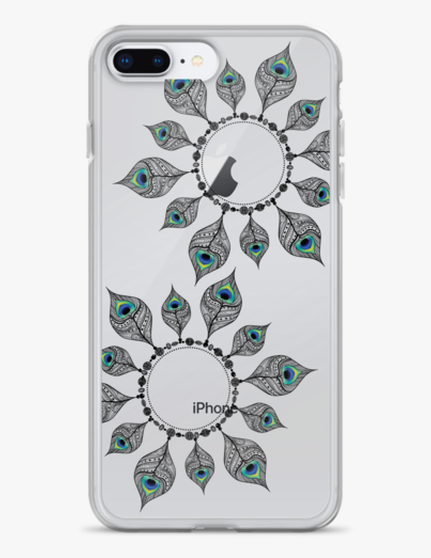 Peacock Feather Circles Iphone Case - Mobile Phone Case, HD Png Download