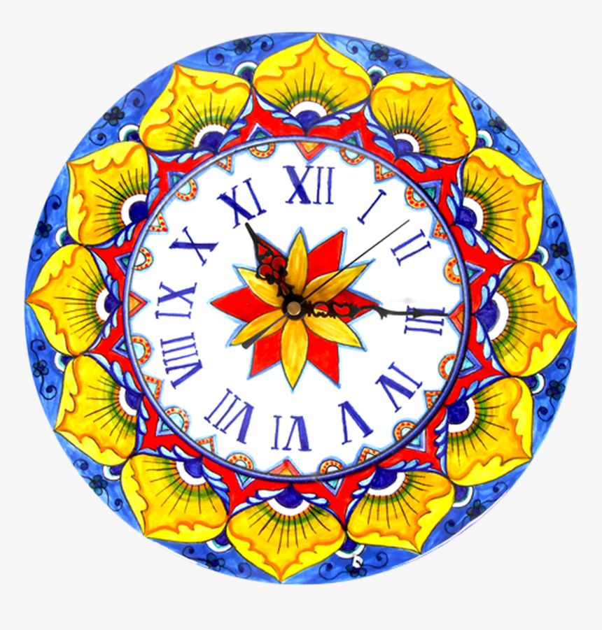 Peacock Feathers Clock - Circle, HD Png Download