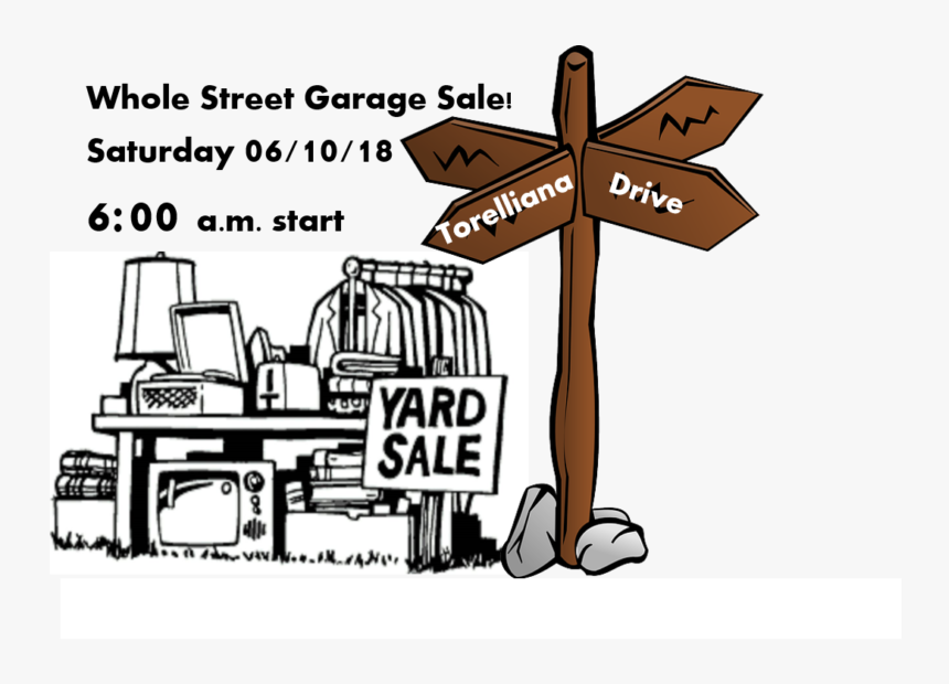 Multiple House Garage Sale 6/10/18 - Yard Sale Clipart Black And White, HD Png Download