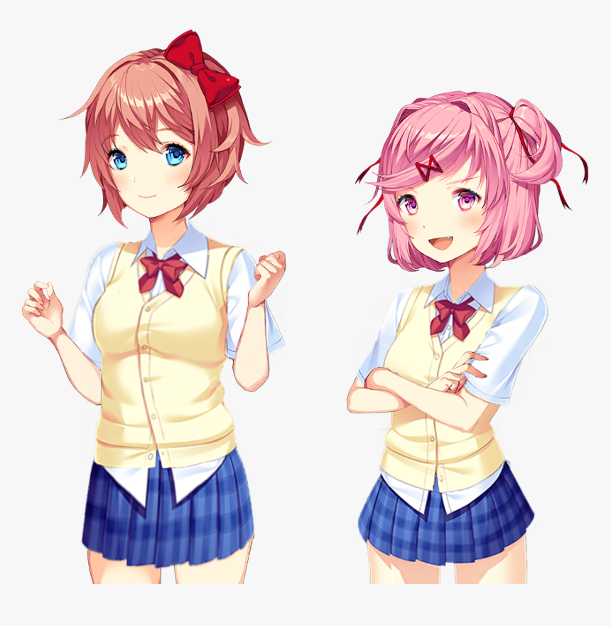 Doki Doki Sayori And Monika, HD Png Download