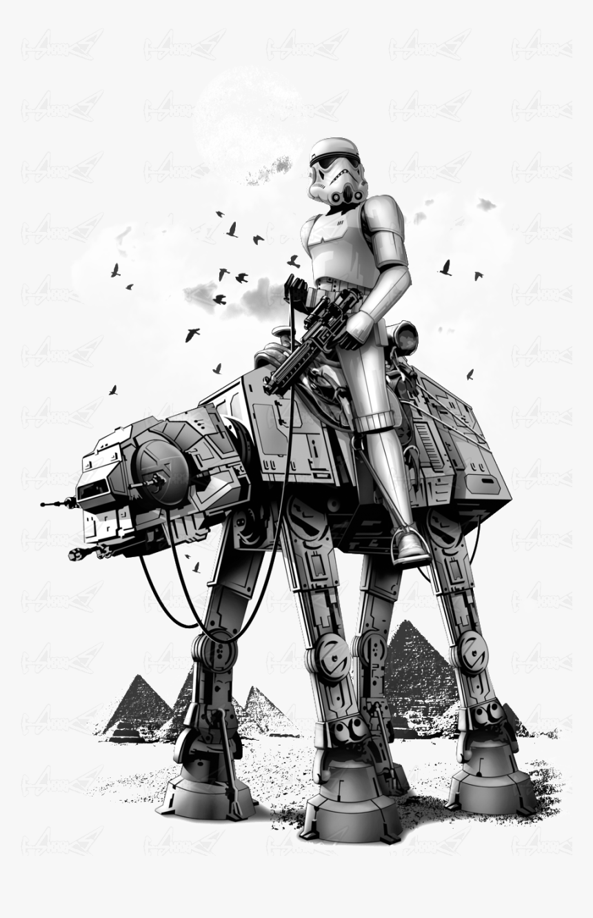 Stormtrooper Riding At At, HD Png Download
