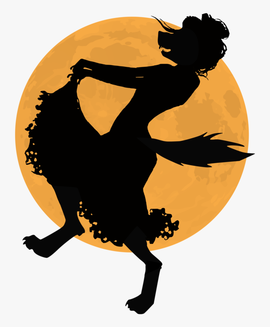 Art Silhouette Full Moon Illustration - Illustration, HD Png Download
