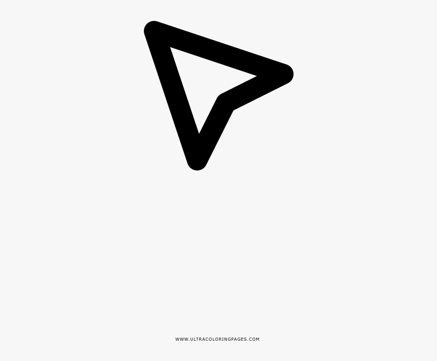 Location Cursor Coloring Page - Triangle, HD Png Download