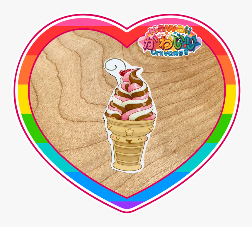 Kawaii Universe Cute Soft Serve Icecream Neo Sticker, HD Png Download
