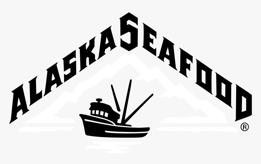Alaska Seafood Logo Black And White - Alaska Seafood White Logo Png, Transparent Png