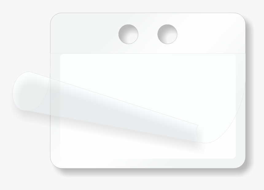 Blank Cable Id Self Laminating Write On 2 Holes Tag - Circle, HD Png Download