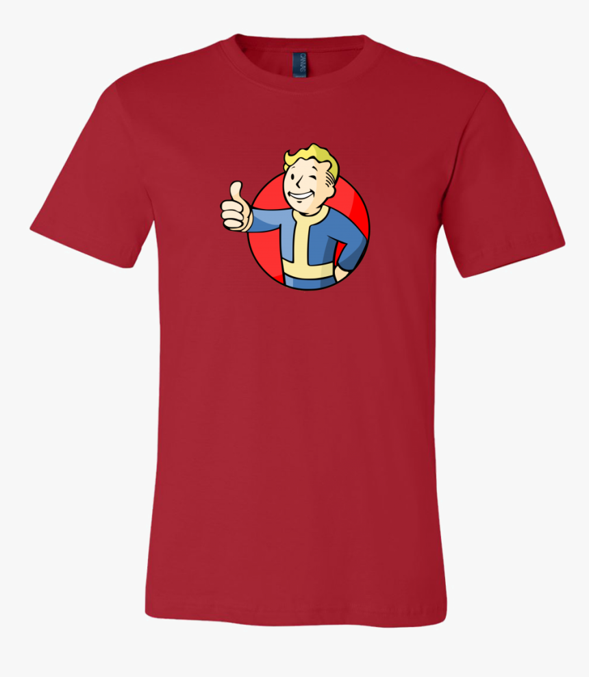 Fallout Vault Boy Thumbs Up Men S T-shirt - Cartoon, HD Png Download