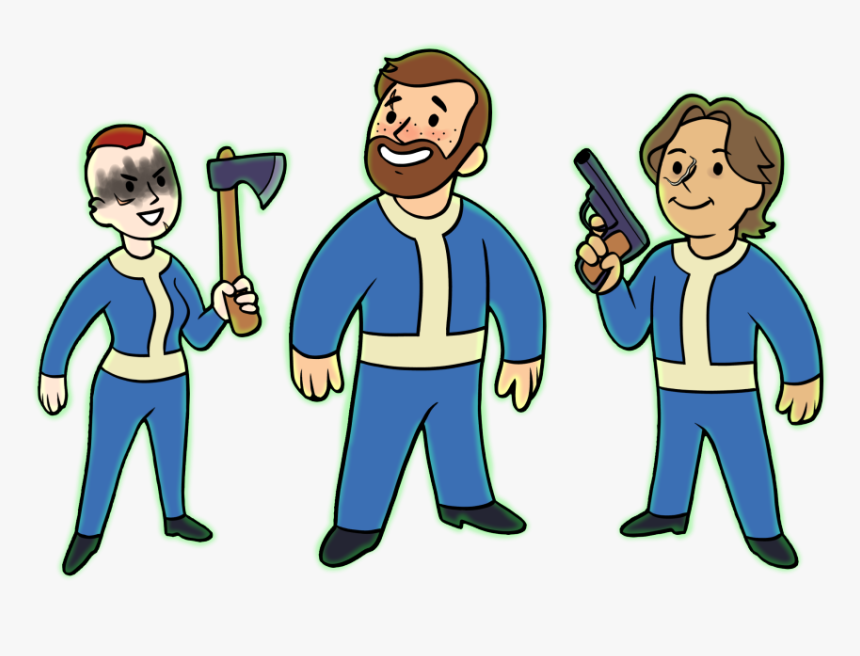 It’s Fallout Season So I Drew Mine And My Sisters’ - Cartoon, HD Png Download