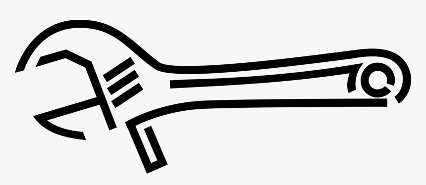 Vector Illustration Of Adjustable Wrench Or Spanner - Chave De Boca Vetor Png, Transparent Png