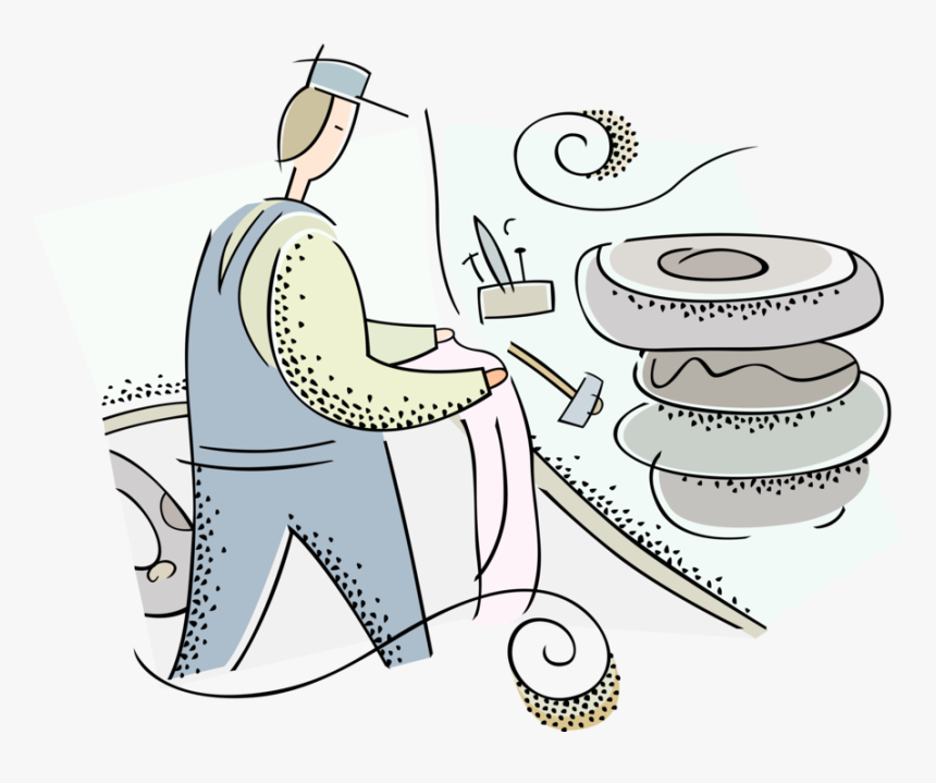 Vector Illustration Of Automotive Service Technician - Cartoon, HD Png Download