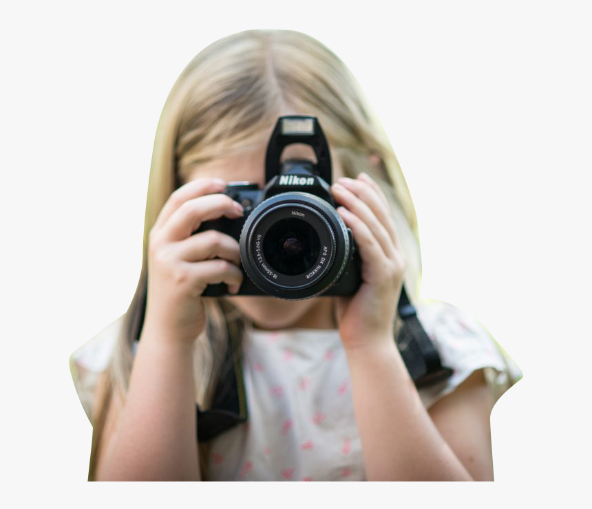Girl Behind Camera - Kids Clicking, HD Png Download
