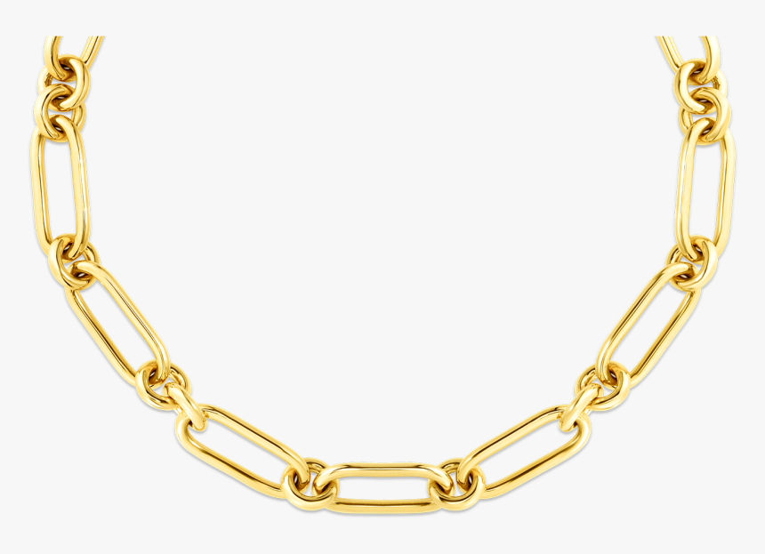 Gold Link Necklace, HD Png Download