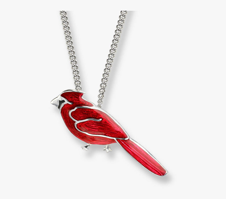 Nicole Barr Designs Sterling Silver Cardinal Necklace - Cardinal Necklace, HD Png Download