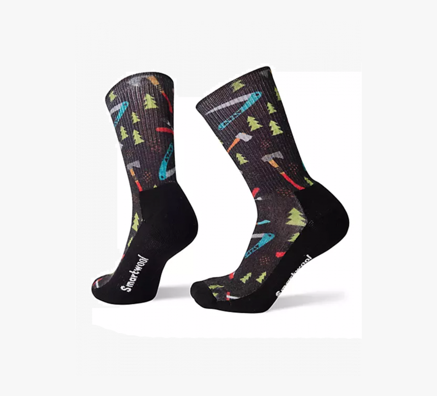 Smartwool Hike Light Sharp Things Print Crew Socks, HD Png Download