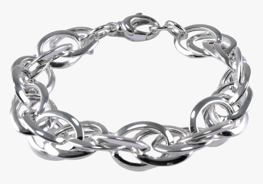 Fancy Sterling Silver Link Bracelet - Bracelet, HD Png Download