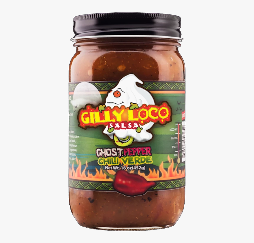 Gilly Loco Ghostpepper And-chili Verde Jar - Bhut Jolokia, HD Png Download