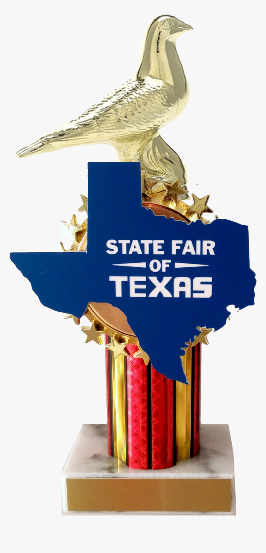 State Fair Pigeon Trophy With State Cutout Trophy Schoppy - Trophy Pigeon, HD Png Download