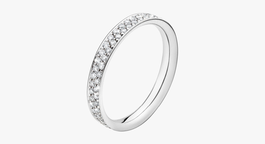 White Gold With Pavé Set Brilliants - Titanium Ring, HD Png Download