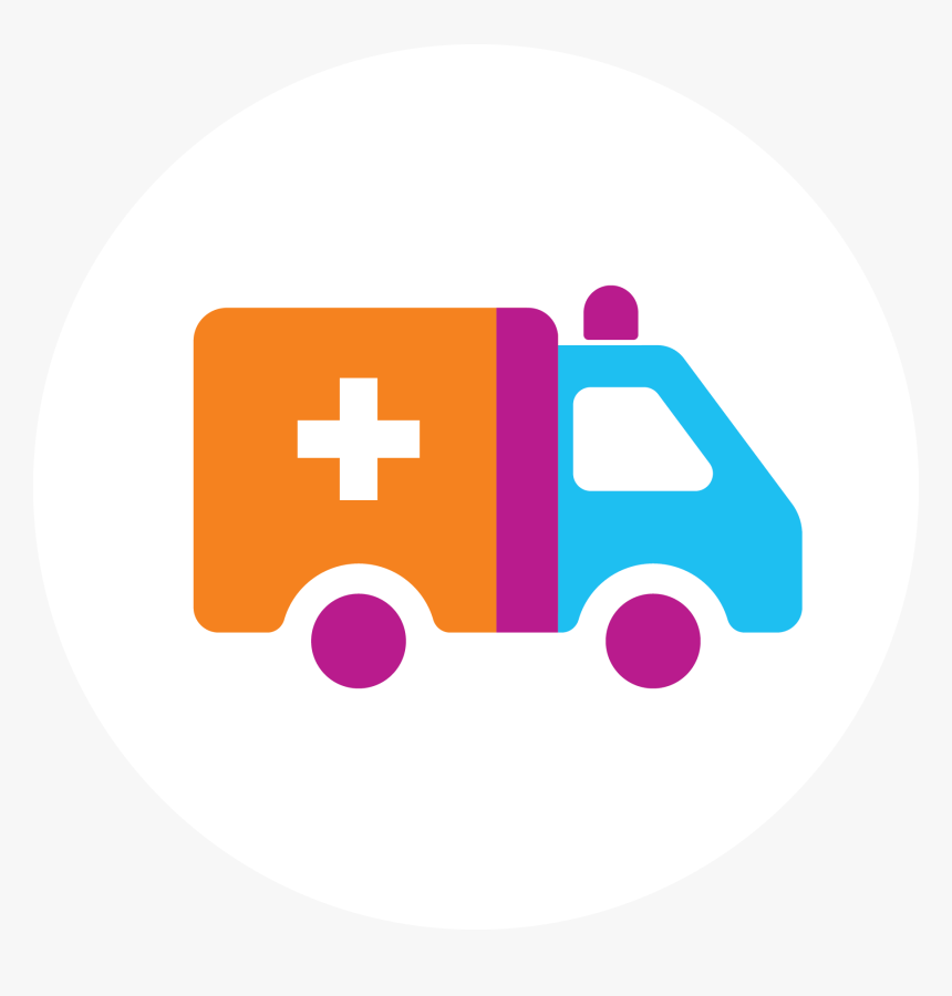 Stylized Ambulance In 3 Colors - Ambulance, HD Png Download