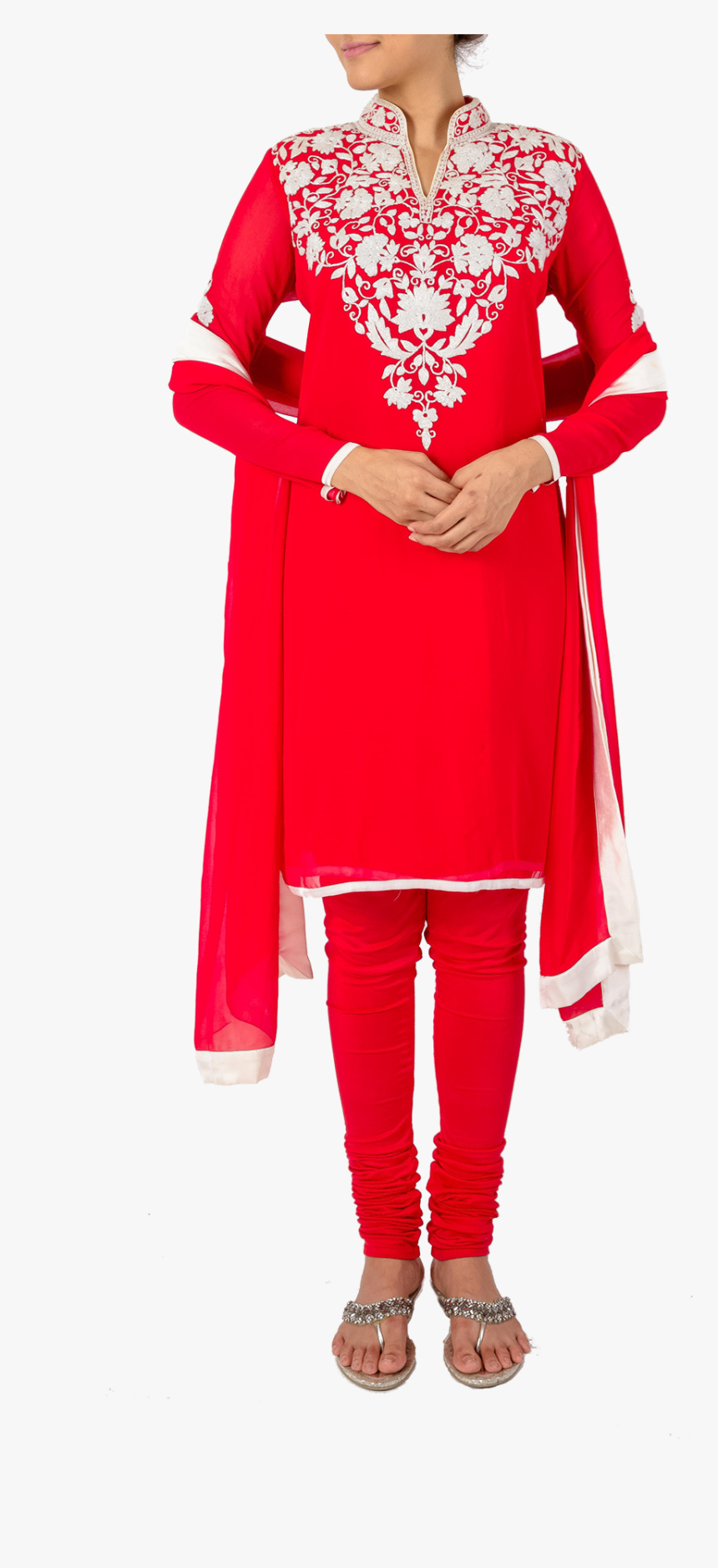 Red And White Kurta Set By Asal By Abu Sandeep - Costume, HD Png Download
