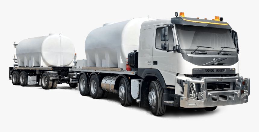 Water Truck And Dog Front View - Trailer Truck, HD Png Download