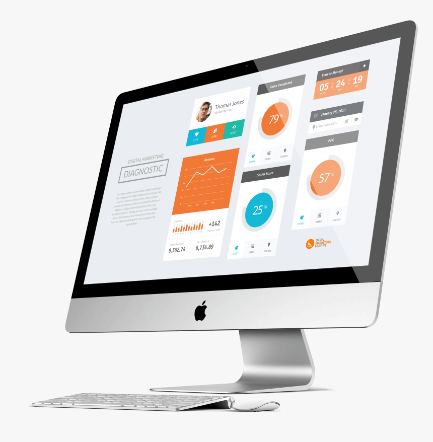 Transparent Computer - Digital Marketing Computer Png, Png Download