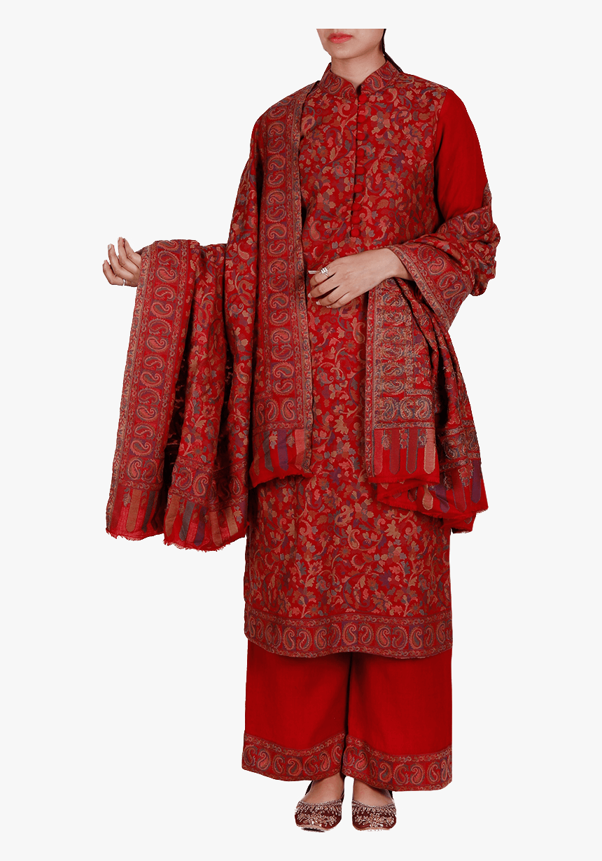 Maroon Kani Semipashmina Kurta Kashmiri Kani Suits Price, HD Png Download , Transparent Png