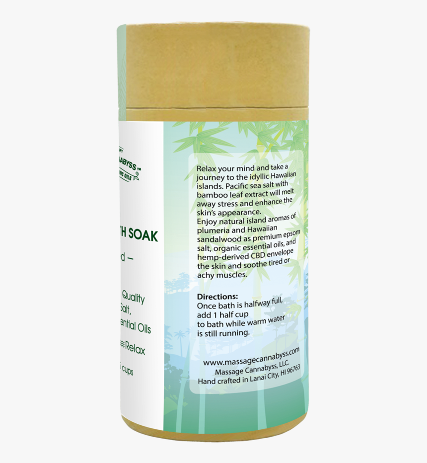 Cbd Infused Bath Soak With Bamboo Extract - Cosmetics, HD Png Download