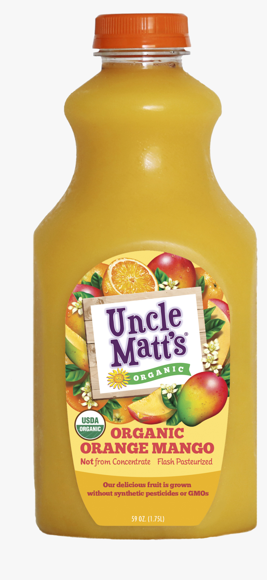 Organic Orange Mango Juice - Uncle Matt's Organic Pulp Free Orange Juice, HD Png Download