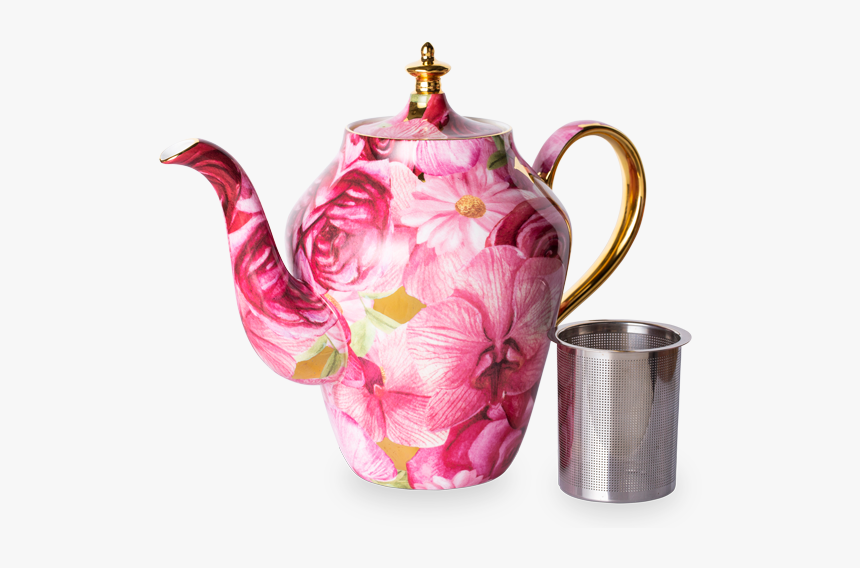 Luscious Orchid Rose Teapot - Teapot, HD Png Download