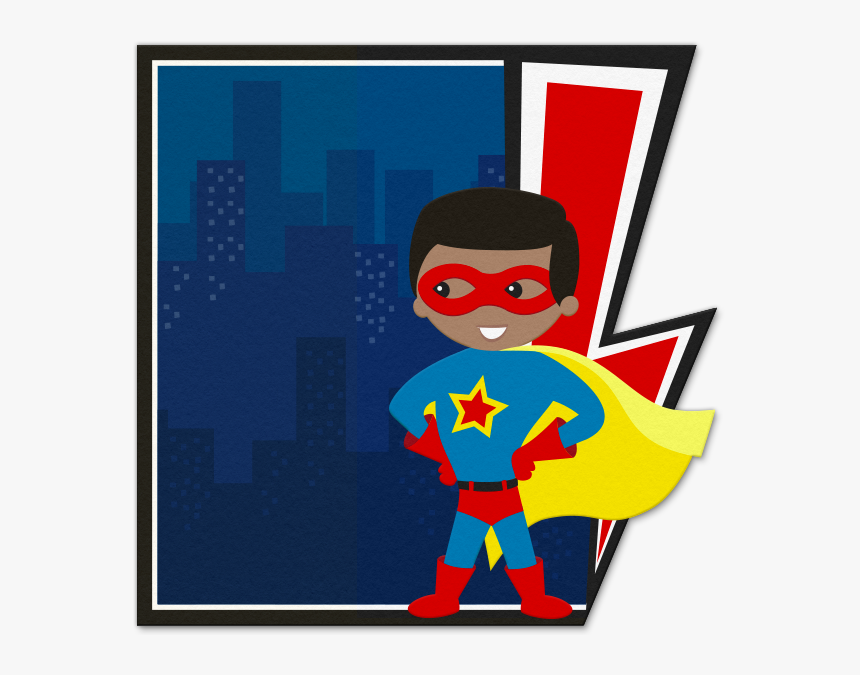 Superhero Theme Party Invitations, HD Png Download