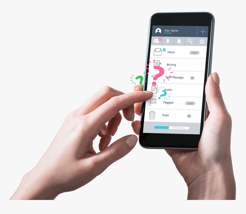 Touch Gestures Usability Issues - Hand With Phone Big Screen, HD Png Download