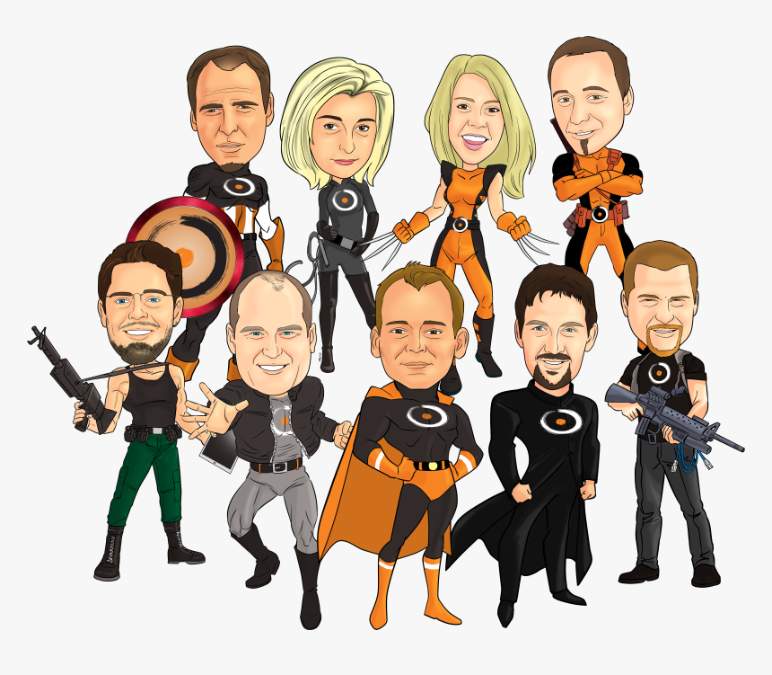 Caricature Group Png, Transparent Png