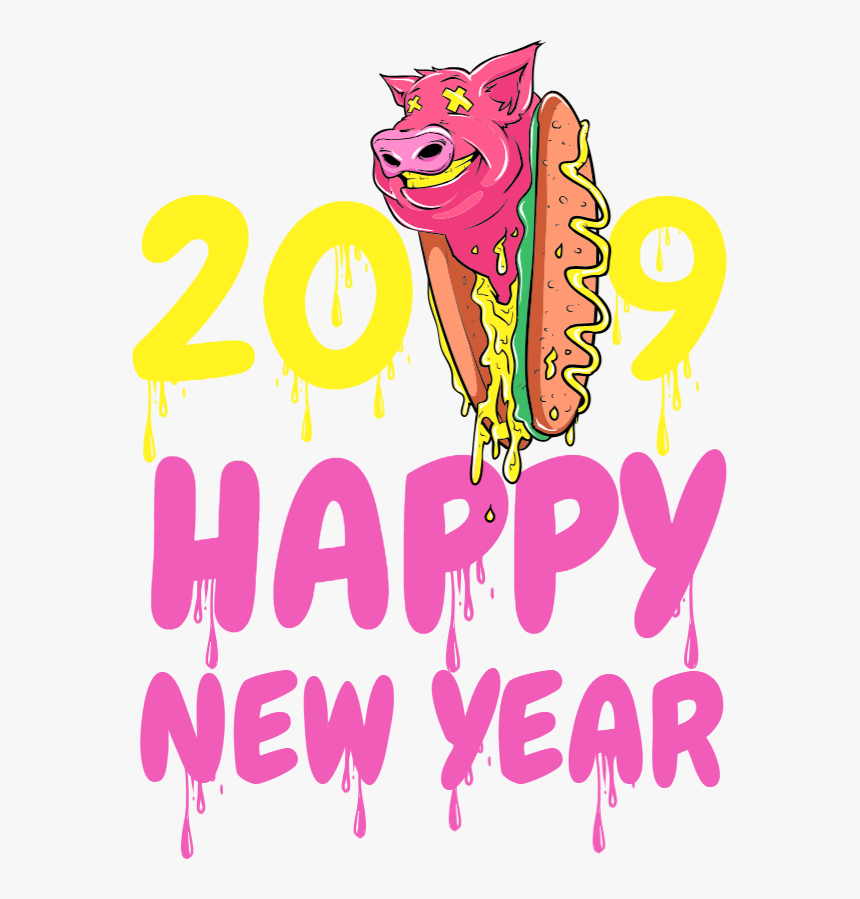 Png Happy New Year 2019 For T Shirt, Transparent Png