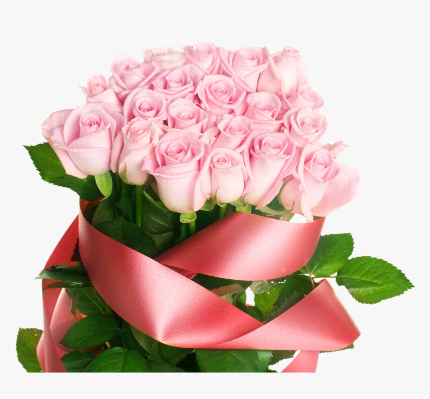 Light Pink Rose With Ribbon - Днём Дошкольного Работника, HD Png Download