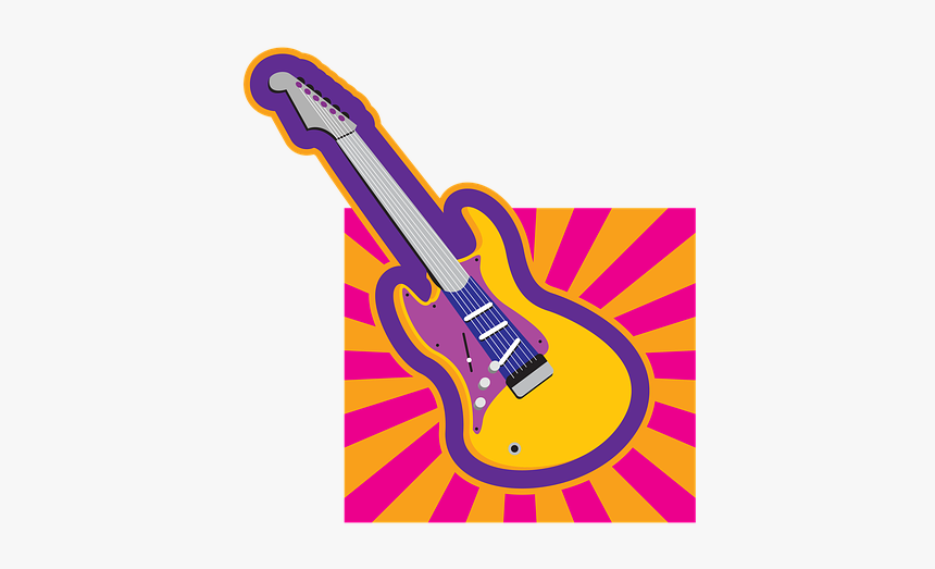 Retro Guitar Clipart, HD Png Download