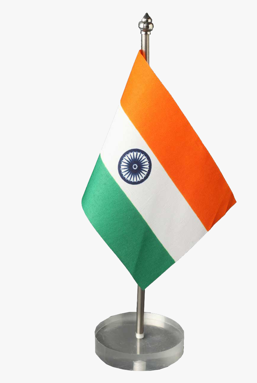 Cross Indian Flag Png , Png Download - Country Flags On Table, Transparent Png