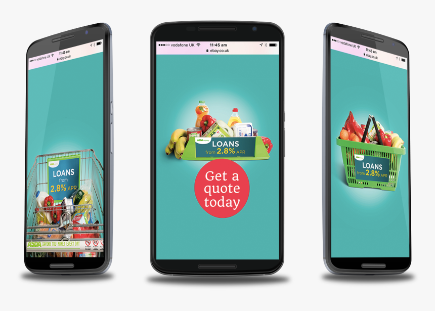 Asda Loans Campaign On Three Mobiles - Smartphone, HD Png Download