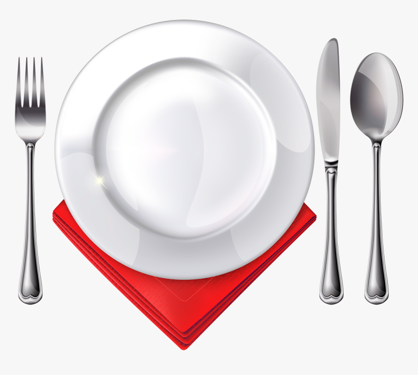 Free Png Plate Spoon Knife Fork And Red Napkin Png Fork Spoon Knife