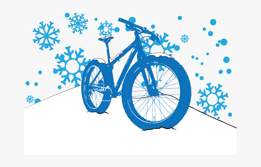 Free Winter Bicycle Clipart, HD Png Download