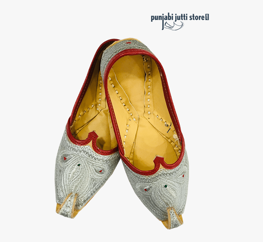 Silver Designer Khussa - Punjabi Jutti Kids Png, Transparent Png