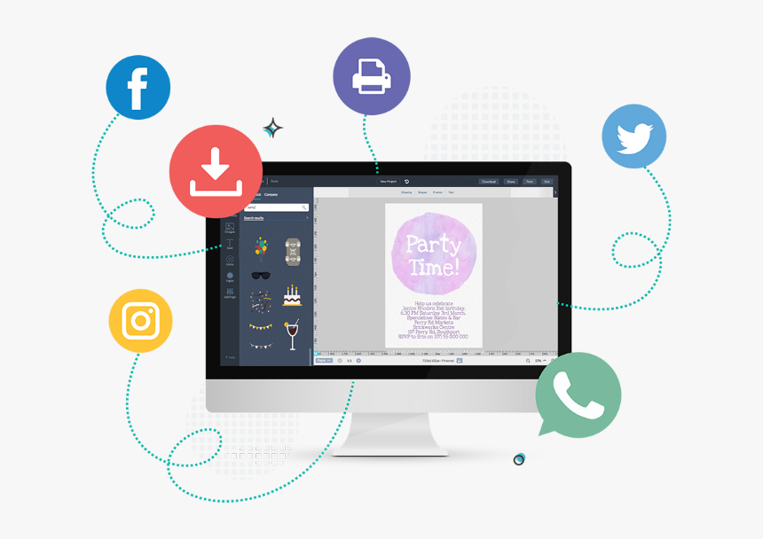 Online Invitation Maker - Graphic Design, HD Png Download