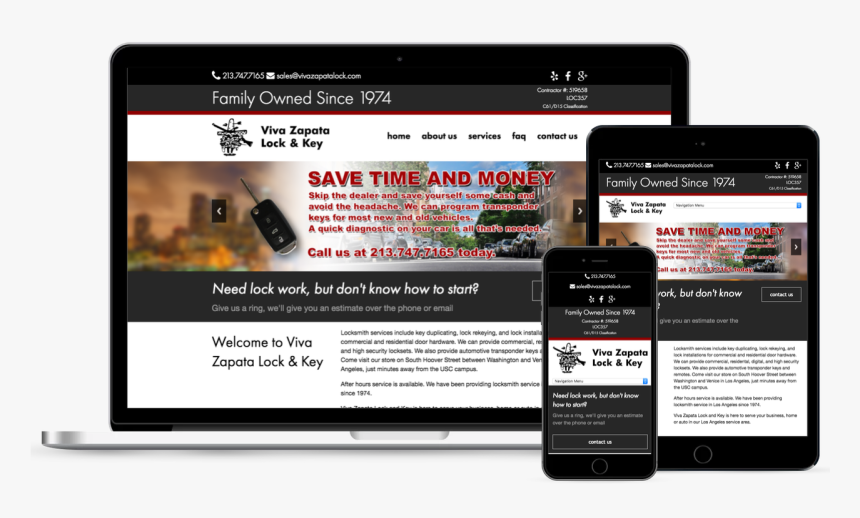 Responsive Website Example - Website, HD Png Download